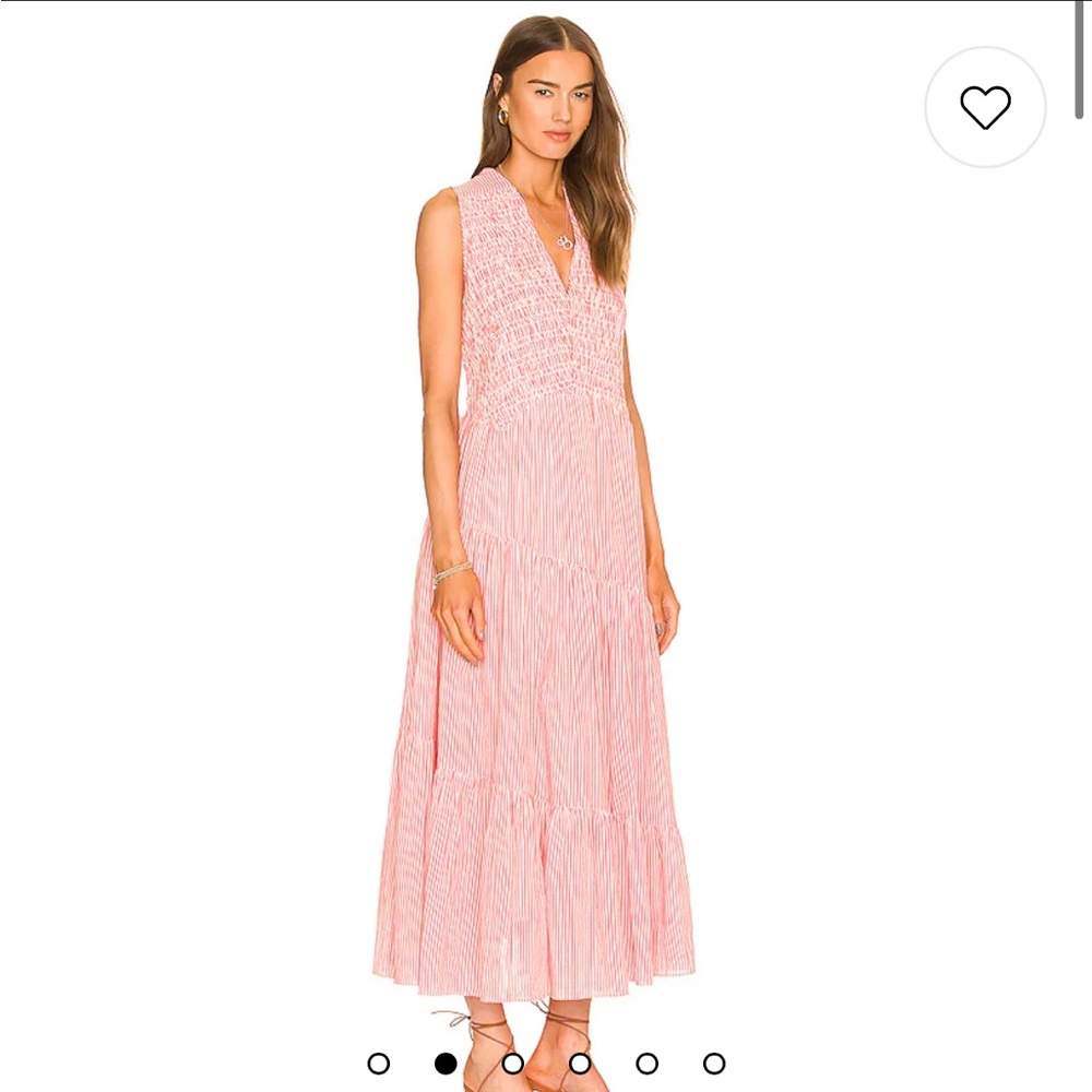 Free people Juno Maxi Dress in Guava Combo NWOT